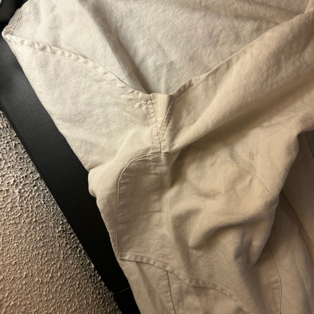 For Cynthia Linen Cotton Women’s Button Down 3/4 Sleeve Size L Boho Indie Tunic - Picture 2 of 15